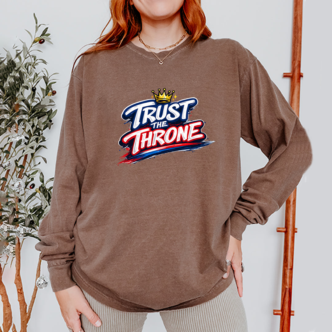 Trust The Throne Crown Philly Hoops Vintage Soft Long-Sleeve T-shirt 