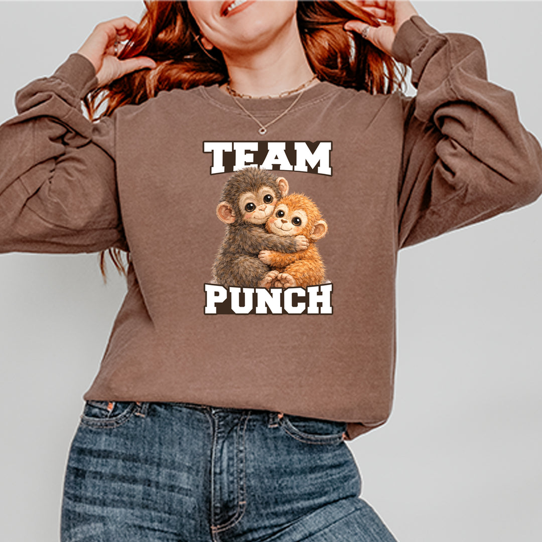 Team Punch Panchi-kun Monkey Vintage Soft Long-Sleeve T-shirt 