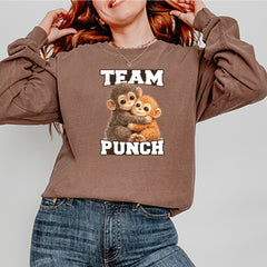Team Punch Panchi-kun Monkey Vintage Soft Long-Sleeve T-shirt 
