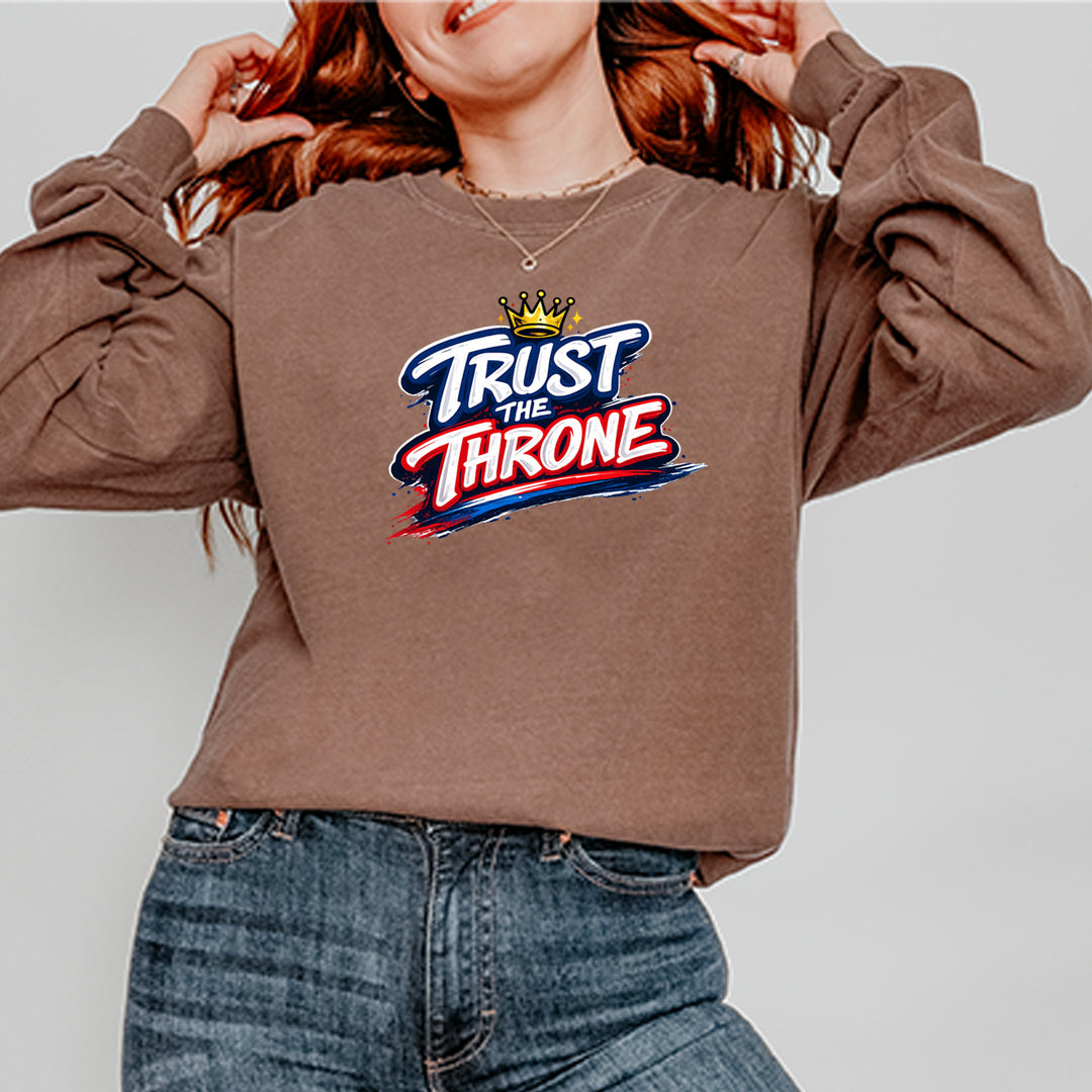 Trust The Throne Crown Philly Hoops Vintage Soft Long-Sleeve T-shirt 