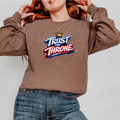 Trust The Throne Crown Philly Hoops Vintage Soft Long-Sleeve T-shirt 
