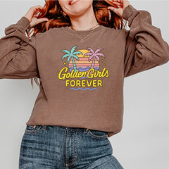 Golden Girls Forever Retro Sunset Vintage Soft Long-Sleeve T-shirt 