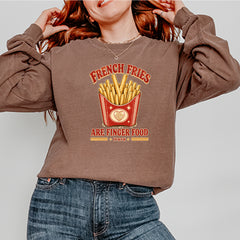 French Fries Are Finger Food IYKYK Vintage Soft Long-Sleeve T-shirt 