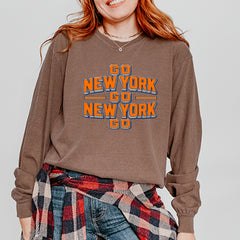 Go New York Go Basketball Vintage Soft Long-Sleeve T-shirt 