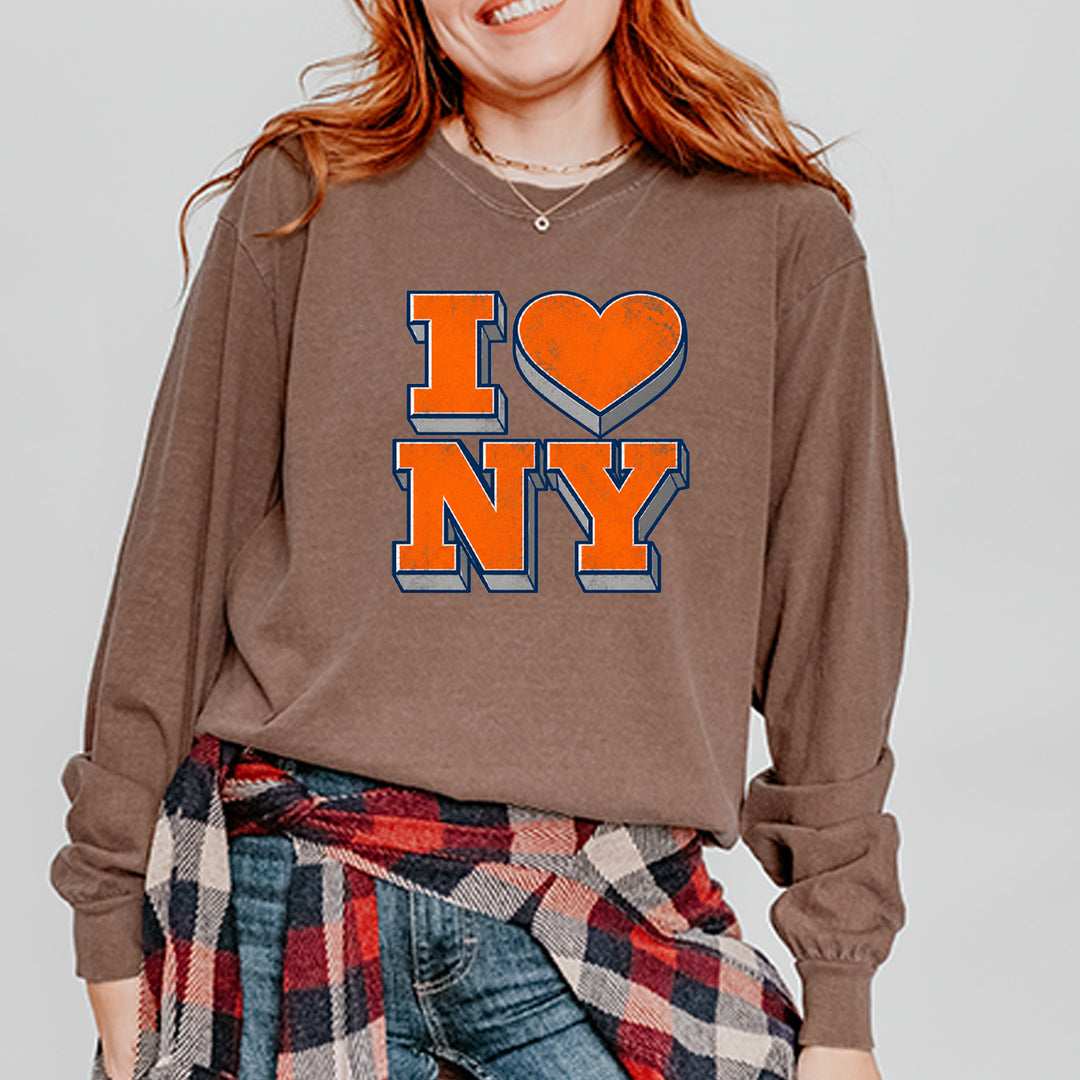 New York City Pride Heart Vintage Soft Long-Sleeve T-shirt 