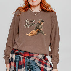 Punch Brave Together Stuffed Animal Vintage Soft Long-Sleeve T-shirt 