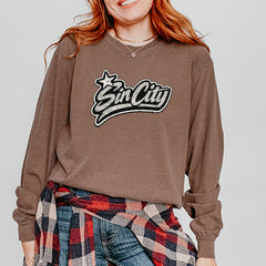 Sin City Vegas Retro Vintage Vintage Soft Long-Sleeve T-shirt 
