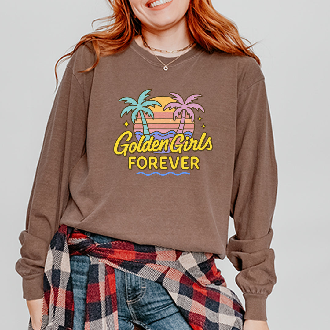 Golden Girls Forever Retro Sunset Vintage Soft Long-Sleeve T-shirt 