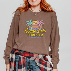 Golden Girls Forever Retro Sunset Vintage Soft Long-Sleeve T-shirt 