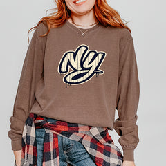 NYC New York City Grunge Street Vintage Soft Long-Sleeve T-shirt 