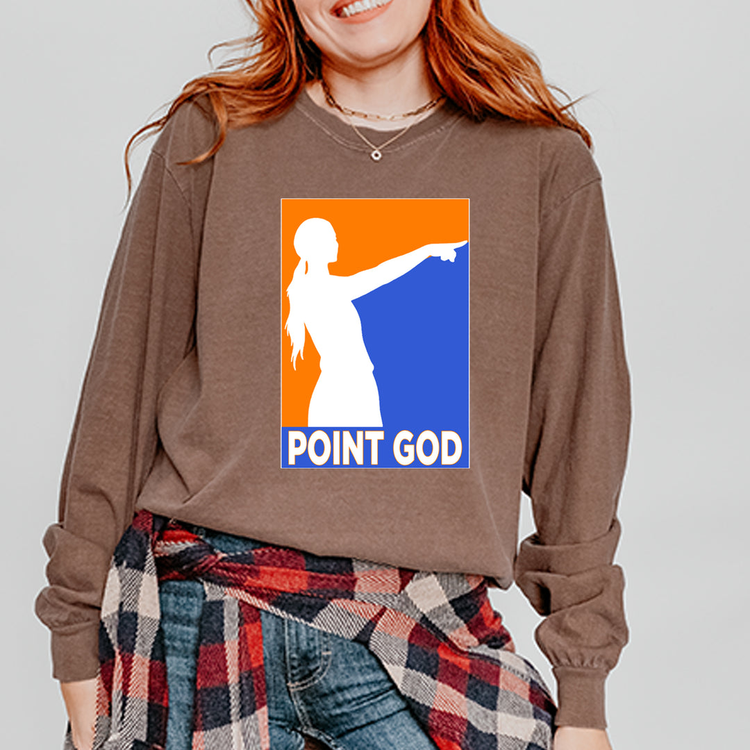 Point God Cunningham Basketball Pointing Meme  Vintage Soft Long-Sleeve T-shirt 
