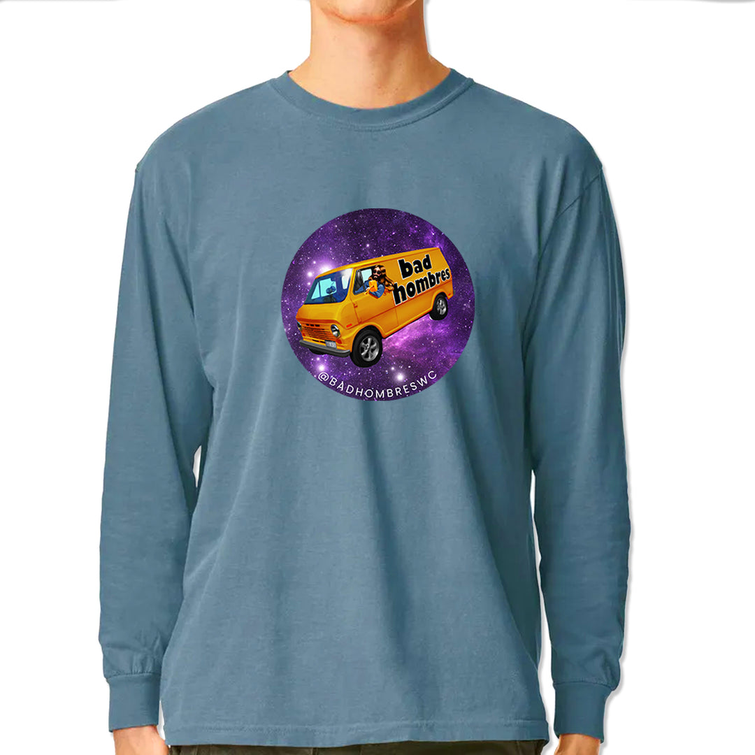 Bad Hombres Space West Chester Band Vintage Soft Long-Sleeve T-shirt Ice Blue