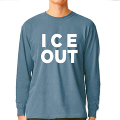 Ice Out Protest Vintage Soft Long-Sleeve T-shirt Ice Blue