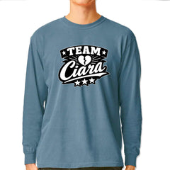 Team Ciara Scamanda Broken Heart Vintage Soft Long-Sleeve T-shirt Ice Blue