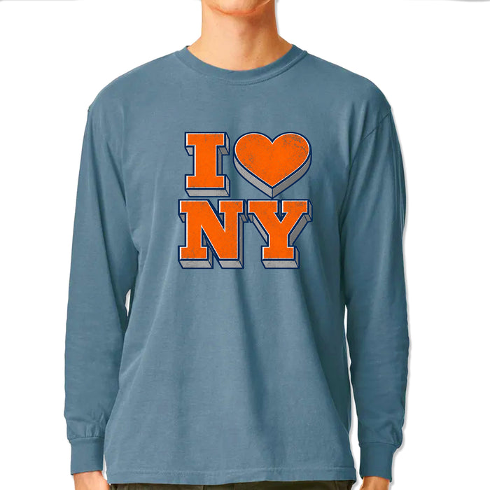 New York City Pride Heart Vintage Soft Long-Sleeve T-shirt
