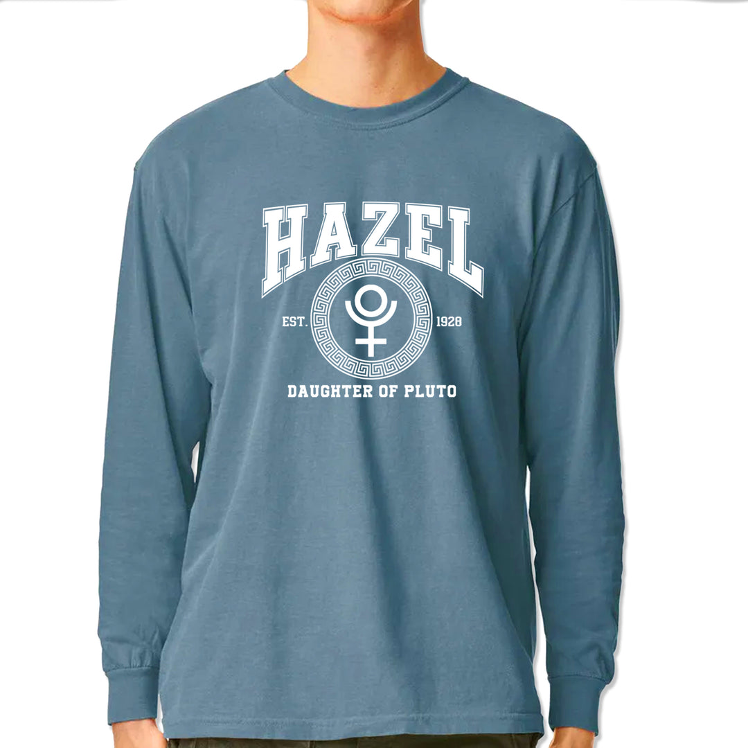 Hazel Daughter of Pluto Roman Gold Vintage Soft Long-Sleeve T-shirt Ice Blue