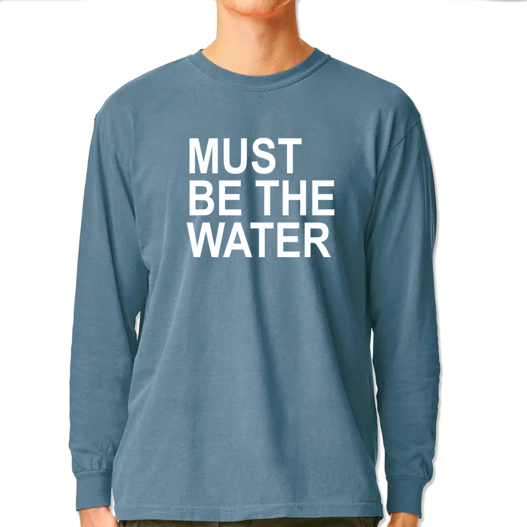 Must Be The Water Funny Racing Meme Vintage Soft Long-Sleeve T-shirt Ice Blue