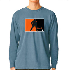 Hockey Enforcer Retro Vintage Vintage Soft Long-Sleeve T-shirt Ice Blue