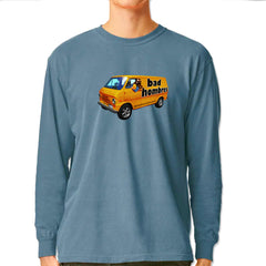 Bad Hombres Van West Chester Band Vintage Soft Long-Sleeve T-shirt Ice Blue