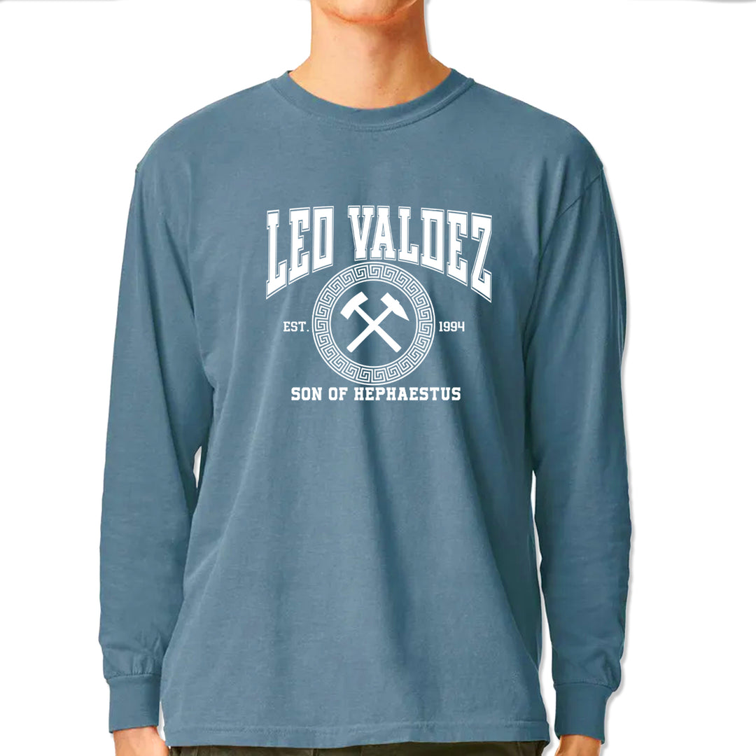 Leo Valdez Son of Hephaestus Forge Master Vintage Soft Long-Sleeve T-shirt Ice Blue
