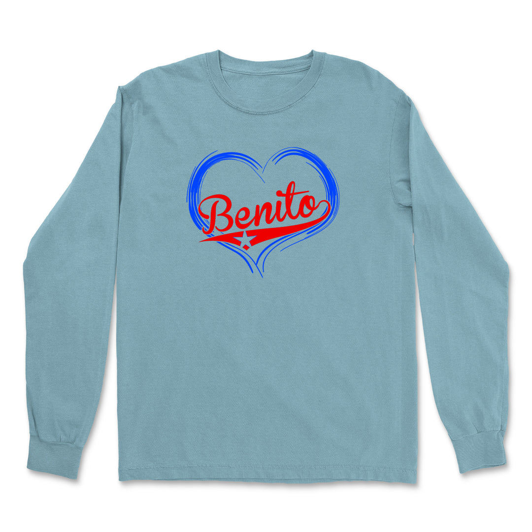 Benito Heart Puerto Rico Vintage Soft Long-Sleeve T-shirt 