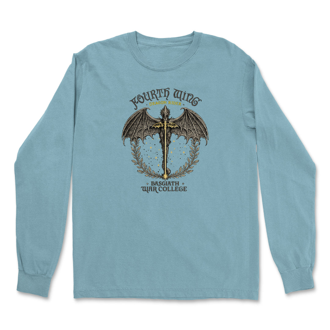 Fourth Wing Dragon Rider Vintage Basgiath War College Vintage Soft Long-Sleeve T-shirt 