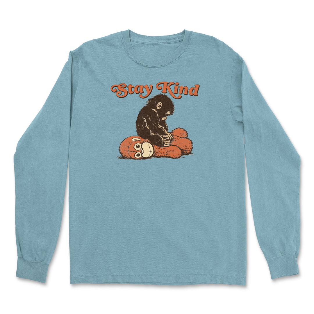 Punch Stay Kind Macaque Vintage Soft Long-Sleeve T-shirt 