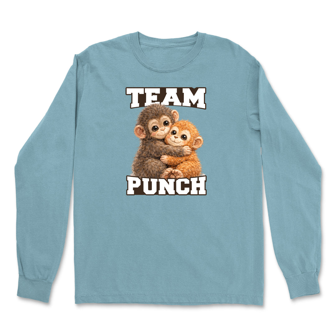 Team Punch Panchi-kun Monkey Vintage Soft Long-Sleeve T-shirt 