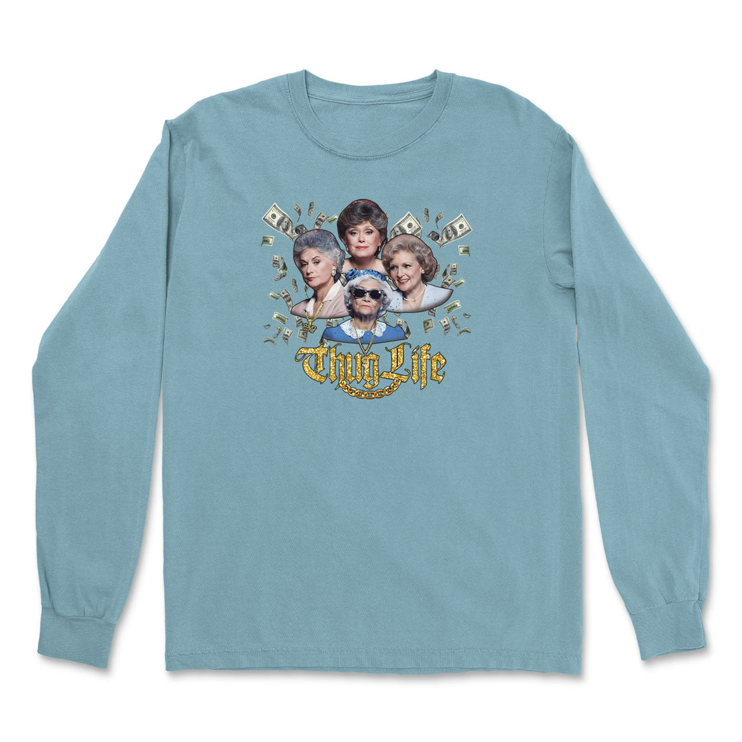 Golden Chain Thug Life Girls Vintage Soft Long-Sleeve T-shirt 