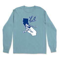 Los Angeles Baseball Batter Up Vintage Soft Long-Sleeve T-shirt 