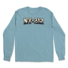 New York City 212 Area Code Skyline  Vintage Soft Long-Sleeve T-shirt 