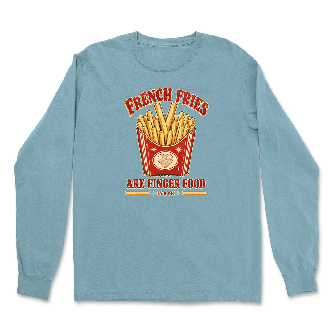 French Fries Are Finger Food IYKYK Vintage Soft Long-Sleeve T-shirt 