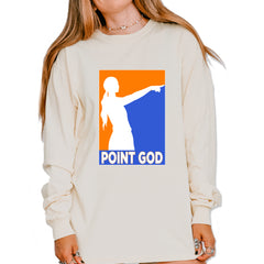 Point God Cunningham Basketball Pointing Meme  Vintage Soft Long-Sleeve T-shirt Ivory