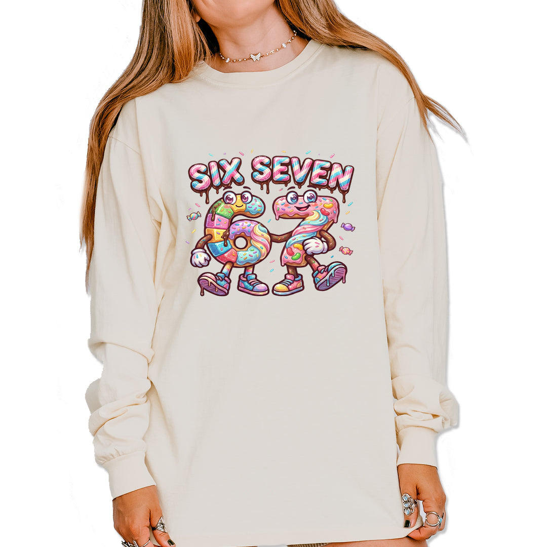 67 Candy Swirl Meme Vintage Soft Long-Sleeve T-shirt Ivory