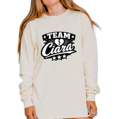 Team Ciara Scamanda Broken Heart Vintage Soft Long-Sleeve T-shirt Ivory