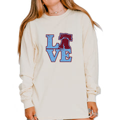 Love Philly Liberty Bell Vintage Soft Long-Sleeve T-shirt Ivory