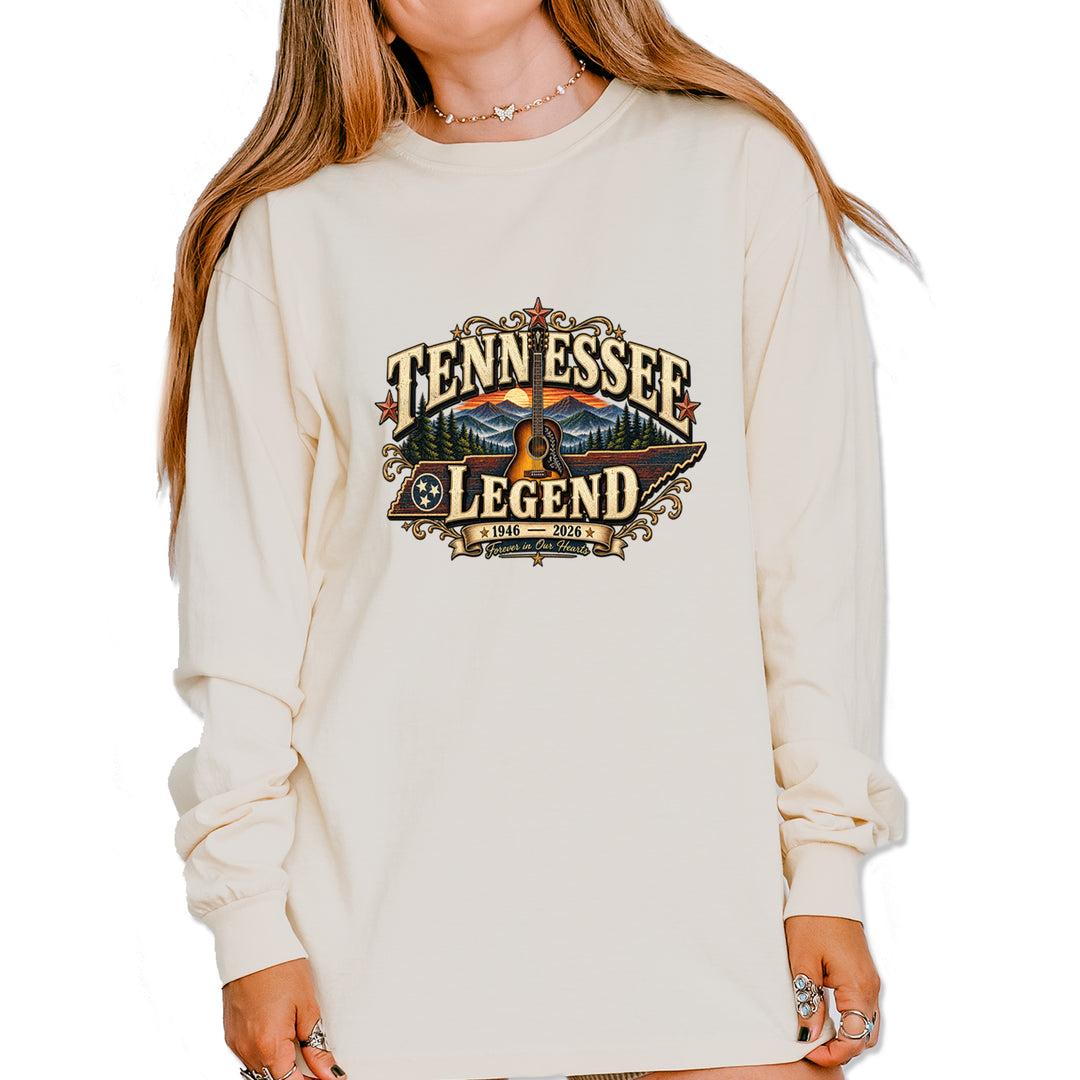 Tennessee Legend Country Music Dolly Vintage Soft Long-Sleeve T-shirt Ivory