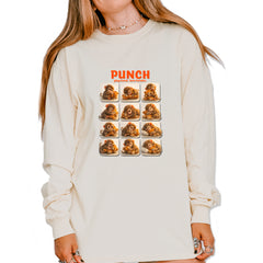 Punch Play Hard Love Harder Vintage Soft Long-Sleeve T-shirt Ivory