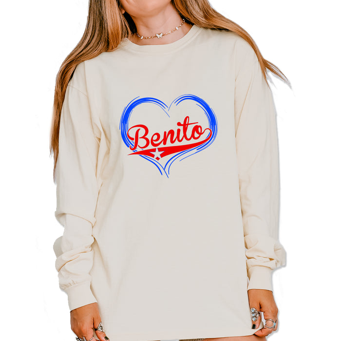 Benito Heart Puerto Rico Vintage Soft Long-Sleeve T-shirt
