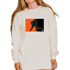 Hockey Enforcer Retro Vintage Vintage Soft Long-Sleeve T-shirt Ivory