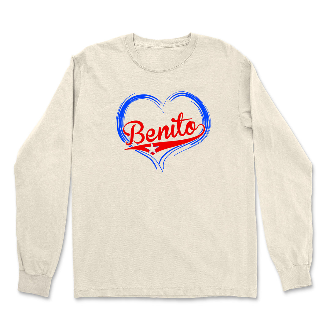 Benito Heart Puerto Rico Vintage Soft Long-Sleeve T-shirt 