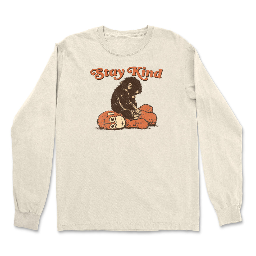 Punch Stay Kind Macaque Vintage Soft Long-Sleeve T-shirt 