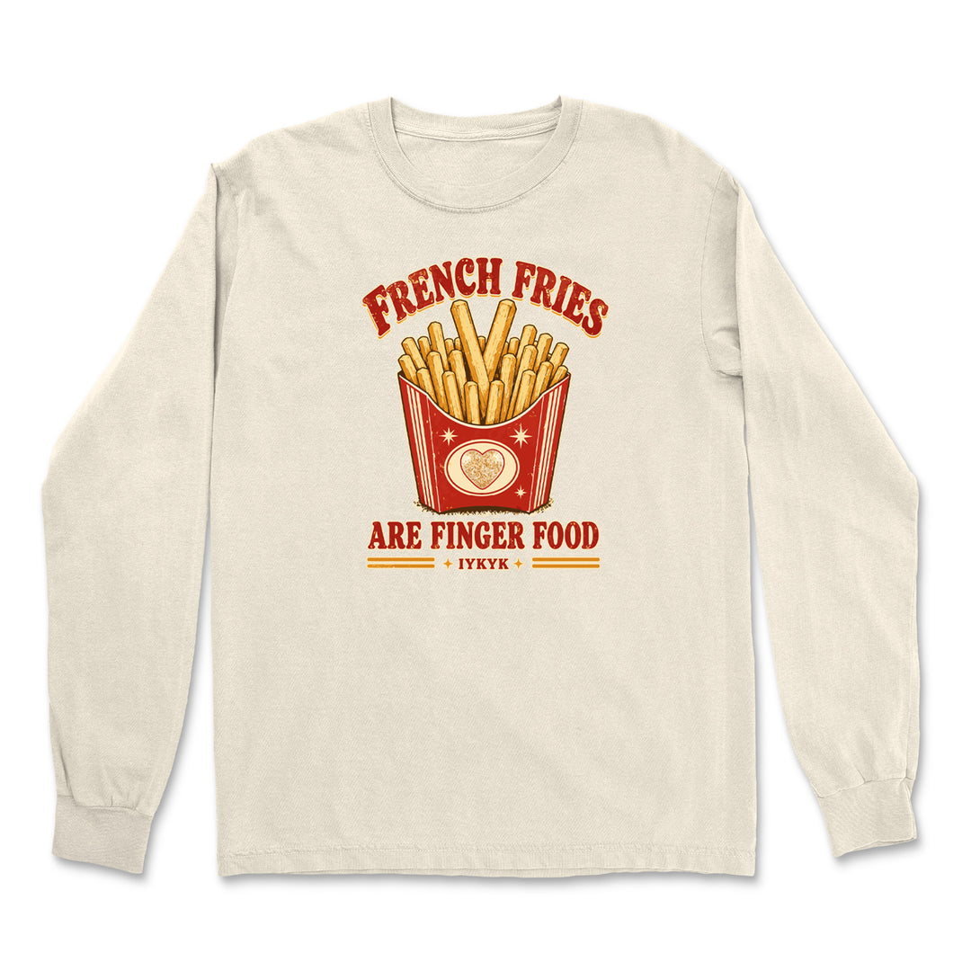 French Fries Are Finger Food IYKYK Vintage Soft Long-Sleeve T-shirt 