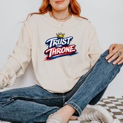 Trust The Throne Crown Philly Hoops Vintage Soft Long-Sleeve T-shirt 