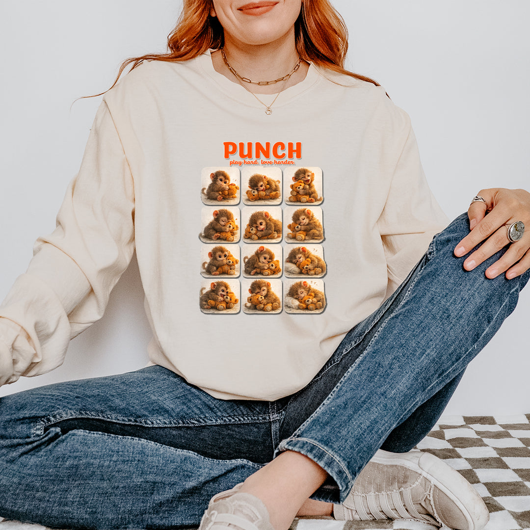 Punch Play Hard Love Harder Vintage Soft Long-Sleeve T-shirt 
