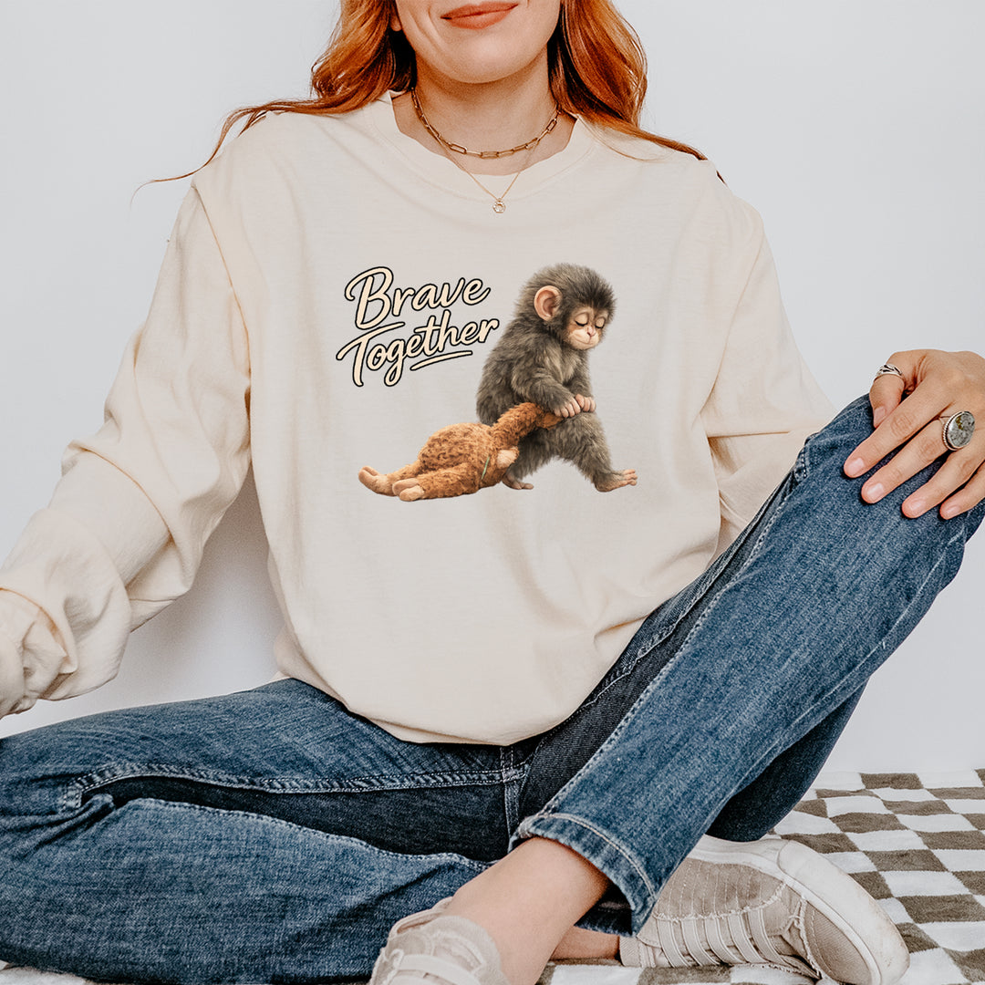 Punch Brave Together Stuffed Animal Vintage Soft Long-Sleeve T-shirt 