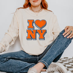 New York City Pride Heart Vintage Soft Long-Sleeve T-shirt 