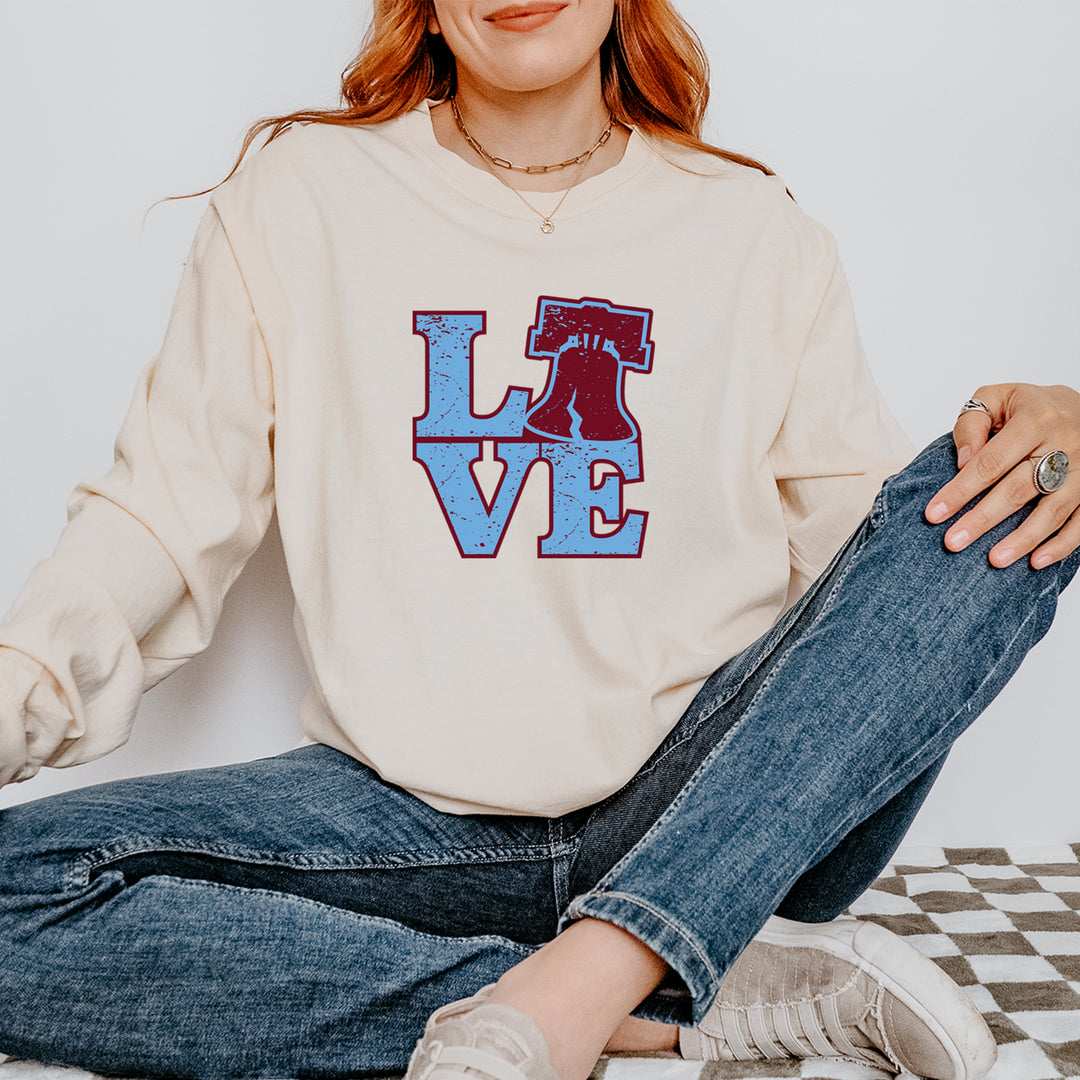 Love Philly Liberty Bell Vintage Soft Long-Sleeve T-shirt 