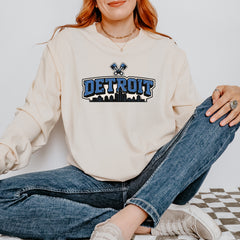 Detroit Motor City Retro Piston Vintage Soft Long-Sleeve T-shirt 