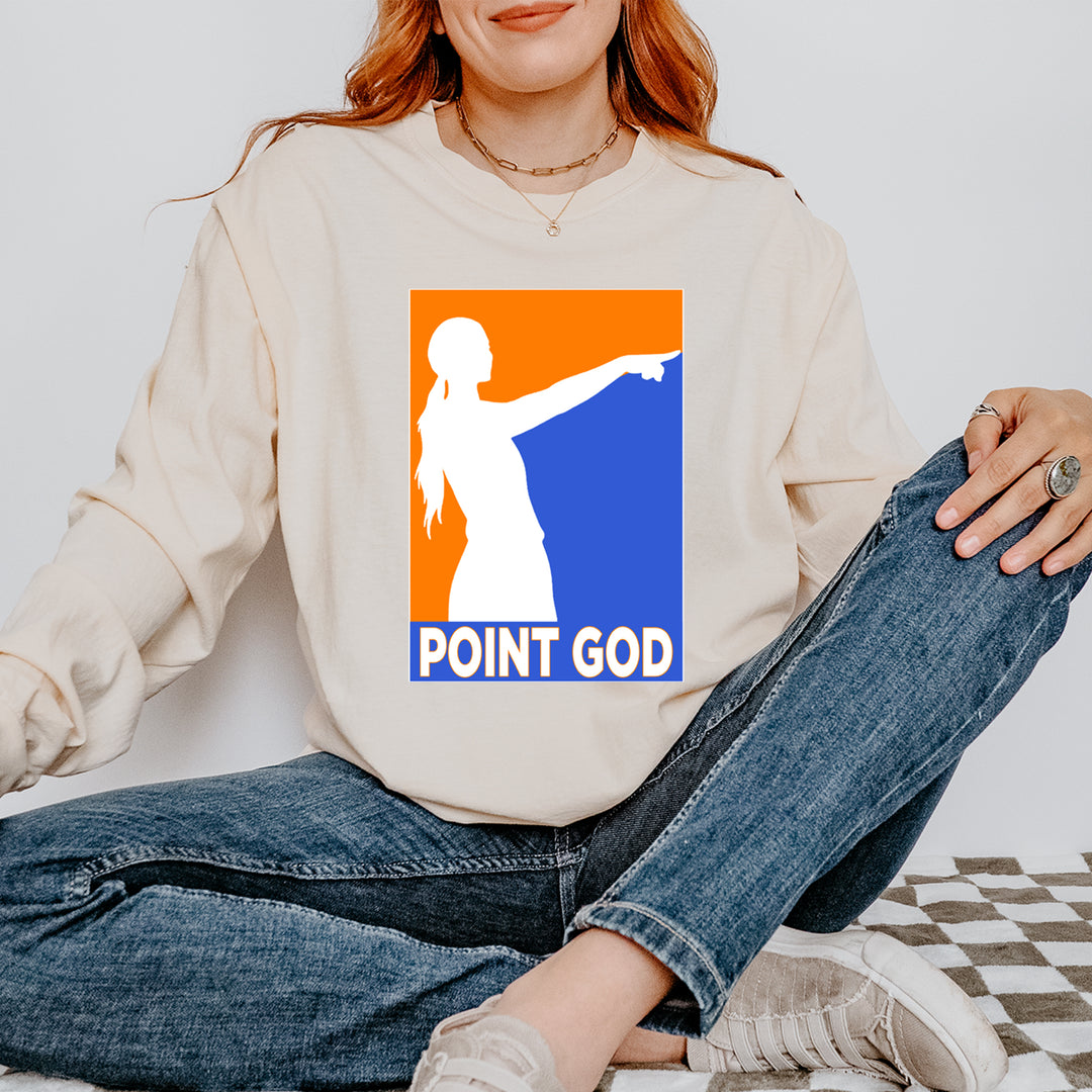 Point God Cunningham Basketball Pointing Meme  Vintage Soft Long-Sleeve T-shirt 